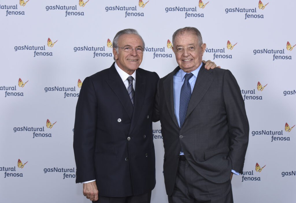 Isidre Fainé, the new Chairman of GAS NATURAL FENOSA, with Salvador Gabarró.